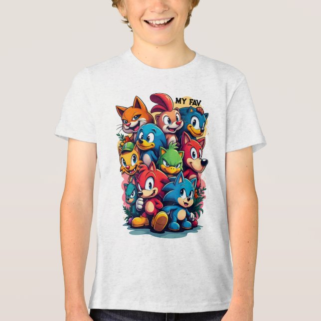 Camiseta caracteres icônicos (Frente)