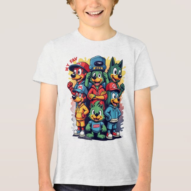 Camiseta caracteres icônicos (Frente)