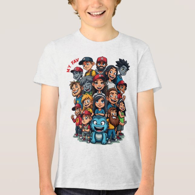 Camiseta caracteres icônicos (Frente)