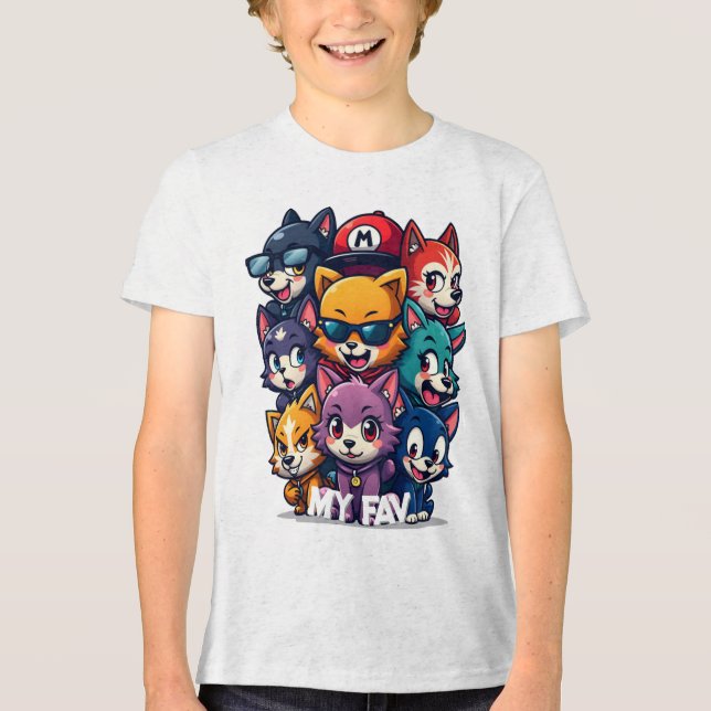 Camiseta caracteres icônicos (Frente)