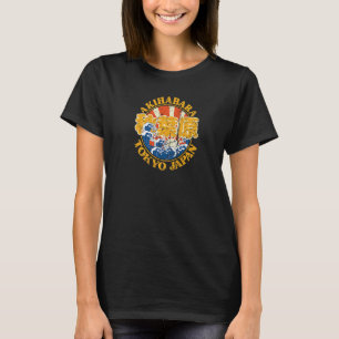Camiseta Caracteres Kanji Japoneses do Akihabara Tokyo Vint
