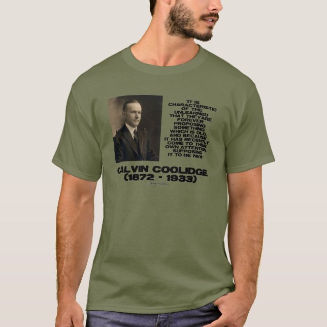 Camiseta Característica do Coolidge novo idoso desaprendido (Frente)