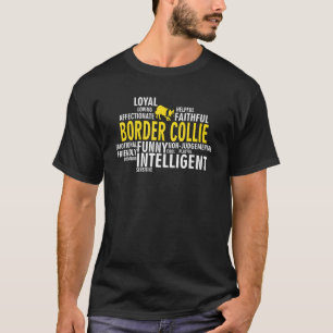 Camiseta Características da Raça de Cão Border Collie