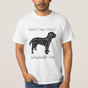 Camiseta Características de Labradoodle Mãe/Pai Preciso Diz