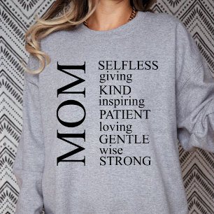 Camiseta Características de uma mãe, Dia de as mães inspira