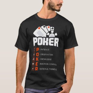 Camiseta Características Importantes de Jogadores de Poker