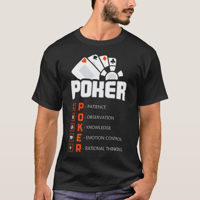 Camiseta Características Importantes de Jogadores de Poker  (Frente)