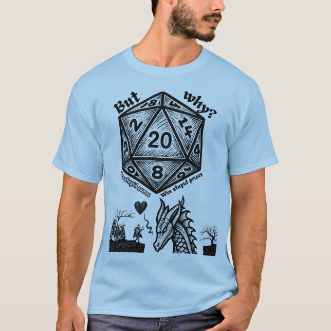 Camiseta Caramba! Natural 20 Dado Errado! (Frente)