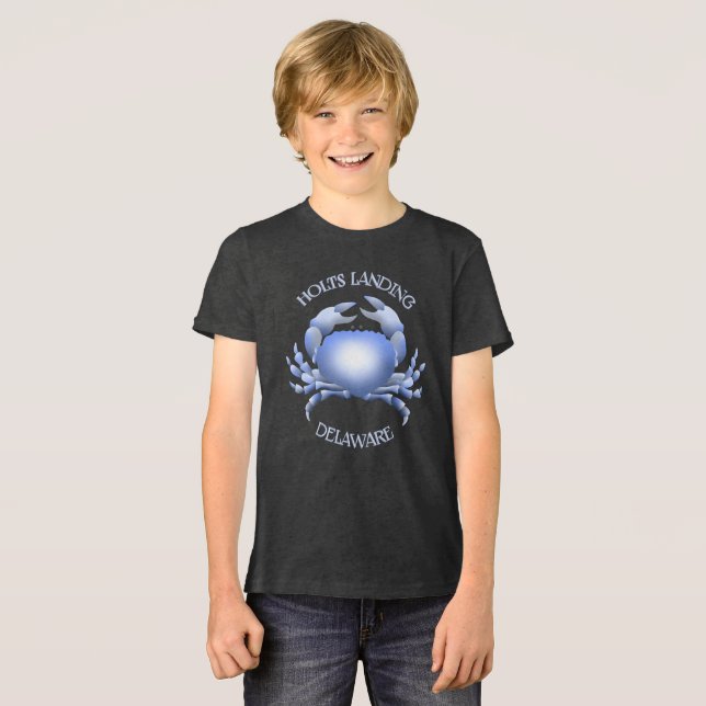 Camiseta Caranguejo Azul de Desembarque (Frente Completa)
