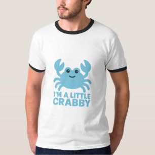 Camiseta Caranguejo Azul Pastel – Suave “Estou um Pouco Irr