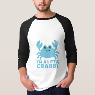 Camiseta Caranguejo Azul Pastel – Suave “Estou um Pouco Irr