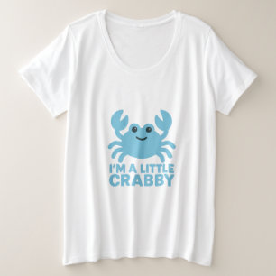 Camiseta Caranguejo Azul Pastel – Suave “Estou um Pouco Irr