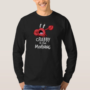 Camiseta Caranguejo Da Manhã Engraçado Caranguejo Sonolento
