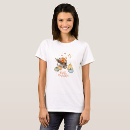 Camiseta Caranguejo das abóboras com folhas