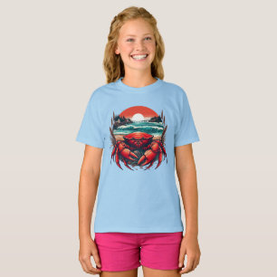 Camiseta caranguejo do Maine costeiro/náutico