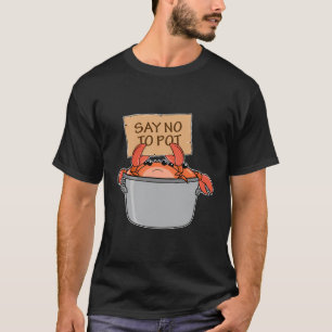 Camiseta Caranguejo Engraçado Dando Frutos Do Mar Dizem Não