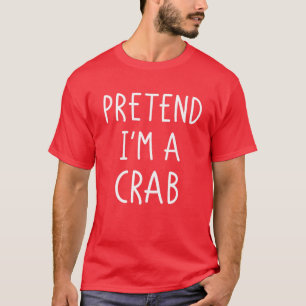 Camiseta Caranguejo Engraçado Figurino Homens Meninas Menin
