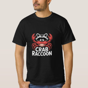 Camiseta Caranguejo Engraçado Híbrido de Guaxinim Animal Ma