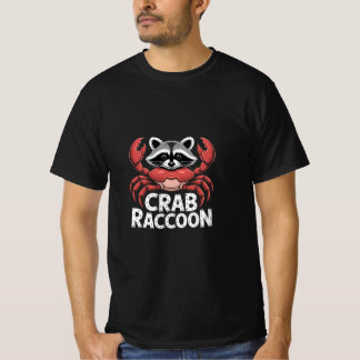 Camiseta Caranguejo Engraçado Híbrido de Guaxinim Animal Ma