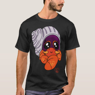 Camiseta Caranguejo ermitão em estilo kawaii