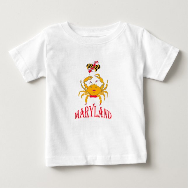 Camiseta Caranguejo feliz em Maryland (Frente)