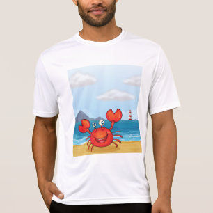 Camiseta Caranguejo Feliz na Praia com Farol