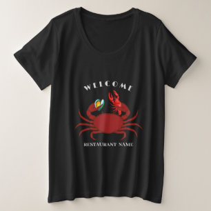Camiseta caranguejo lagosta marisco marisco bem vinda logo