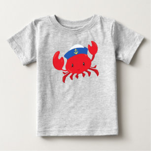Camiseta Caranguejo-Marinheiro, Caranguejo-Cute, Chapéu-Mar