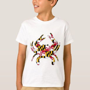 Camiseta Caranguejo ondulado da bandeira de Maryland