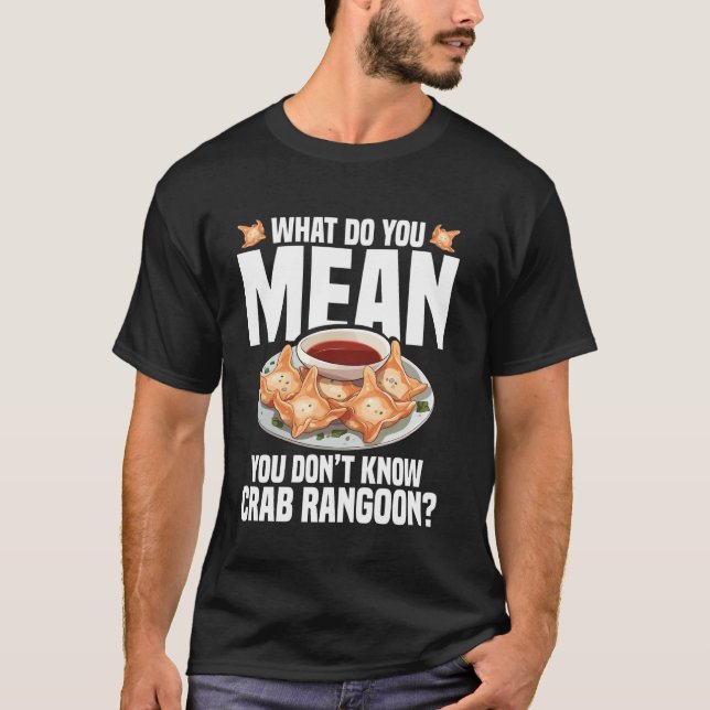 Camiseta Caranguejo Rangoon Comida do Colar do Lover do Car (Frente)