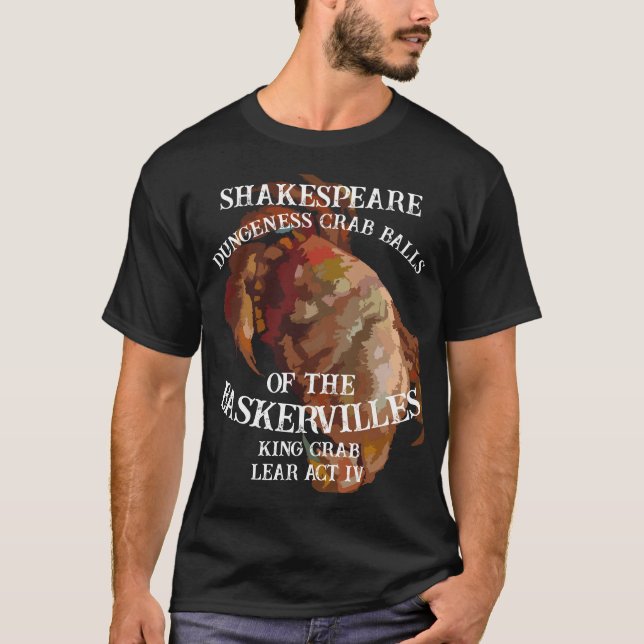 Camiseta Caranguejo Rei Shakespeare Lear Bolas de Caranguej (Frente)
