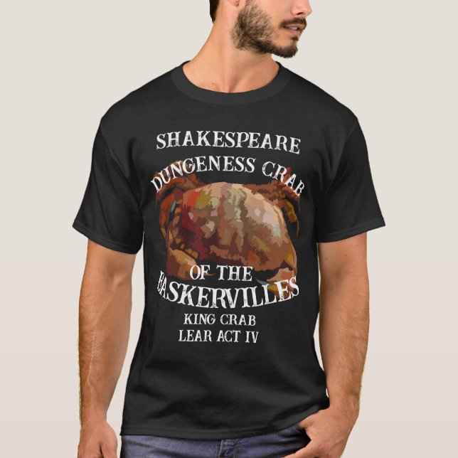Camiseta Caranguejo Rei Shakespeare Lear Dungeness Baskervi (Frente)