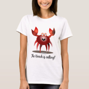 Camiseta Caranguejo vermelho engraçado