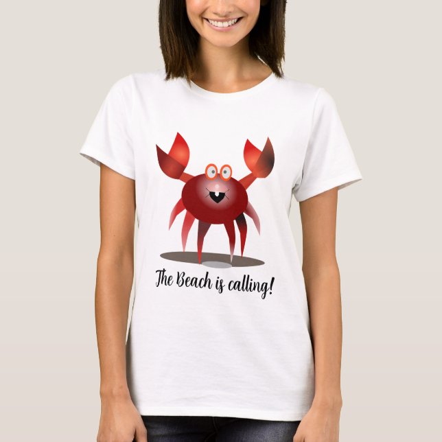 Camiseta Caranguejo vermelho engraçado (Frente)