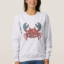 Camiseta Caranguejo Vibes de Verão na Praia Costeira