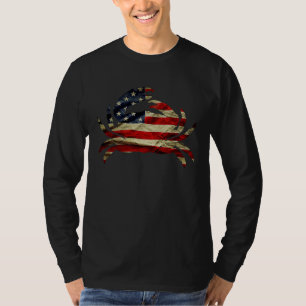 Camiseta Caranguejo vintage pavilhão americano marisco esty