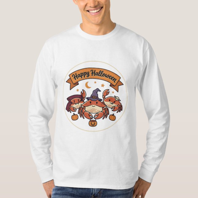 Camiseta Caranguejos Feliz Halloween (Frente)