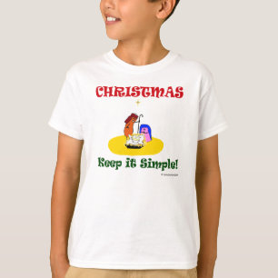 Camiseta "Caras Caras Caras",Natal Mantenha-o Simples, Swee