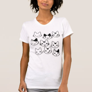 Camiseta Caras do gatinho em toda parte!!!