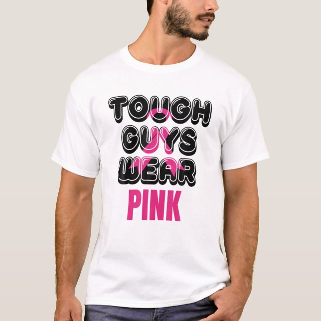 Camiseta Caras duras Vestem Homens de Consciência do Cancer (Frente)