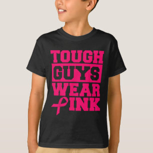 Camiseta Caras Duras Vestem Homens Rosa E Meninos Suportam 
