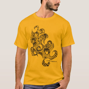 Camiseta caras em uma multidão