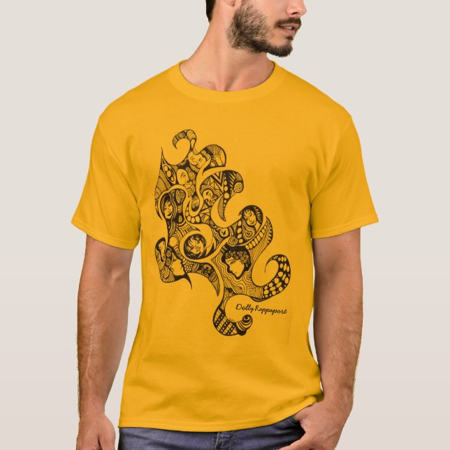 Camiseta caras em uma multidão (Frente)