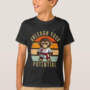 Camiseta Caratê de autodefesa japonês macaco-bonito