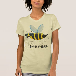 Camiseta Caráter de abelha com óculos de sol do bigode Abel