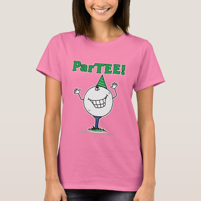 Camiseta Caráter de bola de golfe ParTEE! (Frente)