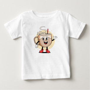 Camiseta Caráter de café agradável e lúdico