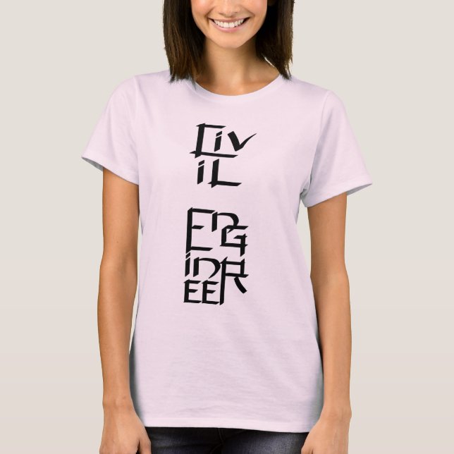 Camiseta Caráter de Engenheiro Civil (Frente)