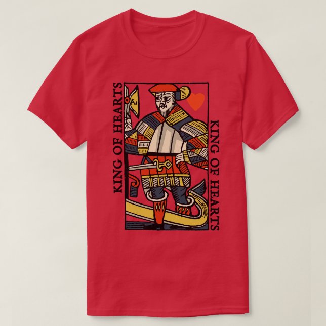 Camiseta Caráter de Tocar Rei dos Corações (Frente do Design)