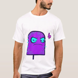 Camiseta Caráter digital com a borboleta Cyberpunk Neon